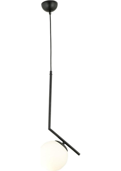 Mutfak Sara Tekli Siyah Sarkıt Modern Sarkıt Mutfak Salon Sarkıt Avize Modern 1 E27 Siyah Metal
