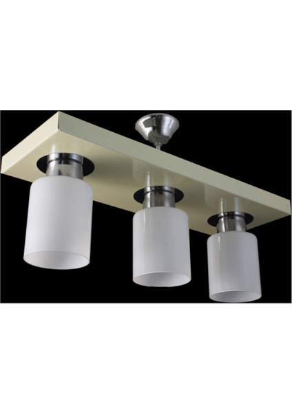 E27 Üçlü Modern Spor Model Dikdörtgen Tepsi Krem Avize 3 Modern Beyaz Metal 30 fırsatları