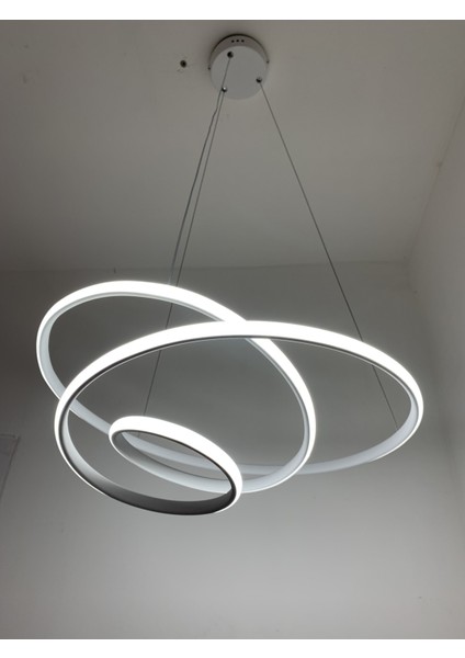 Gu5.3 Minel Dekor Sarkıt Halka Model LED50 Cm, Tavan Lambası, Modern Aydınlatma,dekoratif Şık Avize