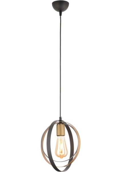 E27 Avanos Tekli Siyah Modern Koridor Mutfak Salon Retro Avize Mutfak Modern Siyah 1