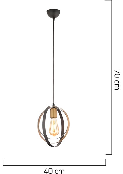 E27 Avanos Tekli Siyah Modern Koridor Mutfak Salon Retro Avize Mutfak Modern Siyah 1