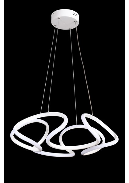 Alüminyum Lizbon Modern Tasarım Beyaz Renk Beyaz Ledli Cafe - Mutfak - Salon LED Avize Modern LED B