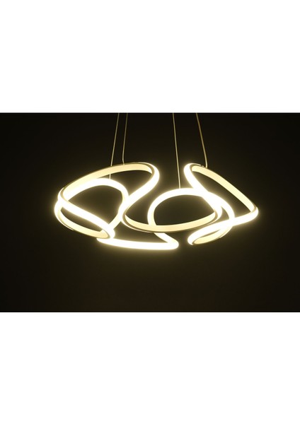 Alüminyum Lizbon Modern Tasarım Beyaz Renk Beyaz Ledli Cafe - Mutfak - Salon LED Avize Modern LED B fiyatları