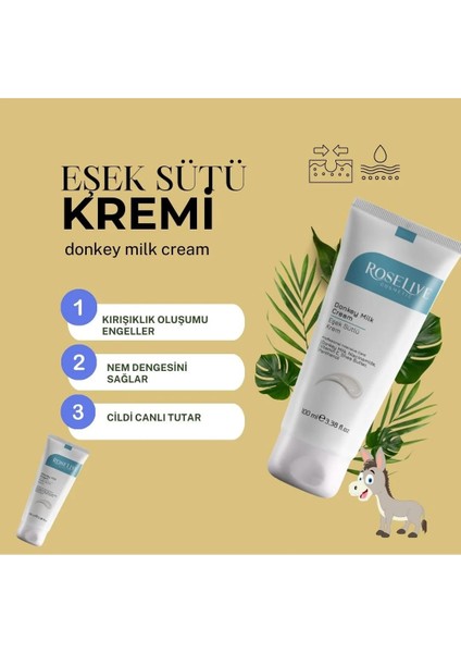 Doğal Eşek Sütlü El Yüz ve Vücut Kremi & Nemlendirici Cilt Bakım Kremi 100 ml fiyatları