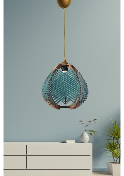 Mavi Lierre Handmade Sarkıt Avize Mavi Eskitme