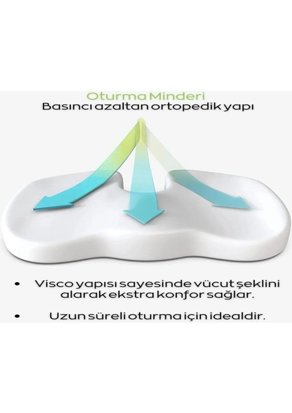 Koltuk Minderi Kuyruk Sokumu Ortopedik Hafızalı U Koltuk Ev Ofis Oto Oturma Masajlı Yastık Pedi modelleri