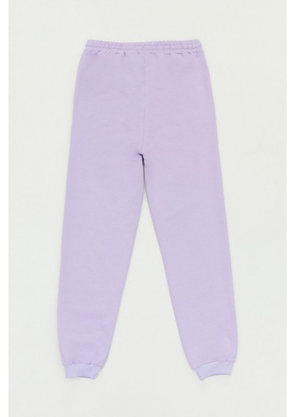 Baskılı Beli Lastikli Jogger Kız Çocuk Eşofman Altı