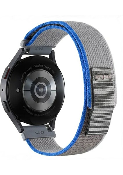 20 mm Universal Trail Loop Cırtlı Bant Kordon Gri Mavi