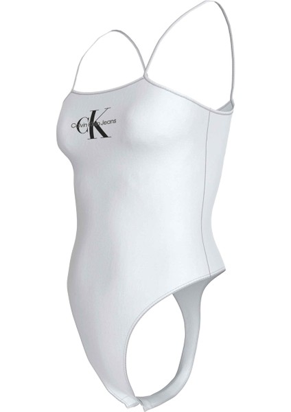 Kare Yaka Düz Beyaz Kadın Atlet J20J223421YAF fiyatları