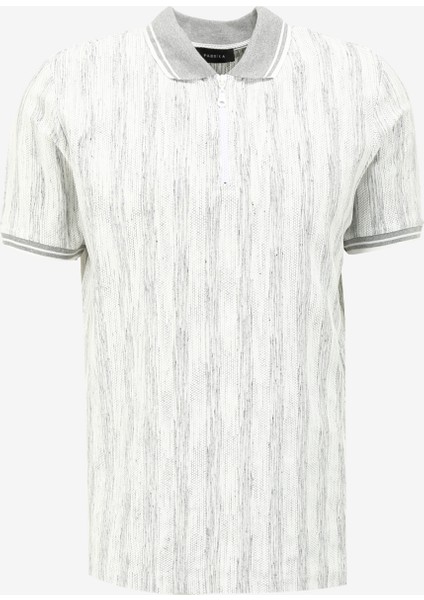 Çizgili Gri Erkek Polo T-Shirt FC4SM-TST 0785