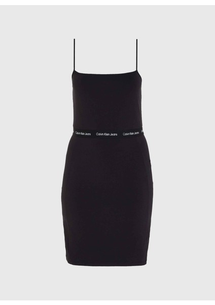 Kare Yaka Düz Siyah Kısa Kadın Elbise J20J219644BEH modelleri