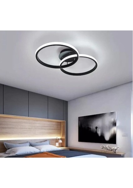 1 3 Renk Işıklı Kademeli Modern Plafonyer Power LED Avize Concept Ürün Koyu Kahve Modern Kahverengi