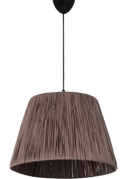 E27 Gaufres Handmade Sarkıt Avize Kahve Tekli 30 Hasır Kahverengi 71-80 cm modelleri