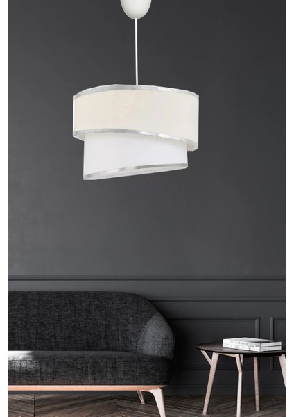 Kumaş Avize,modern,sarkıt Edenia Model Modern Bej 32 x 70 1 61-70 cm E27 Salon / Oturma Odası