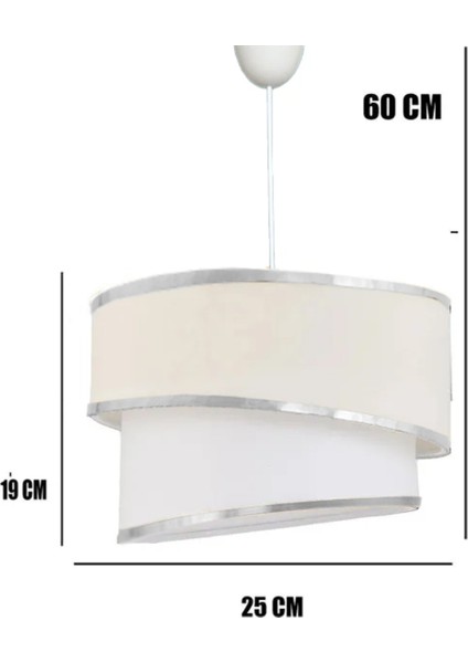 Kumaş Avize,modern,sarkıt Edenia Model Modern Bej 32 x 70 1 61-70 cm E27 Salon / Oturma Odası