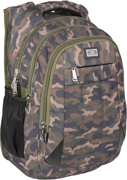 4 Bölmeli Su Itici Kumaş USB Giriş Aparatlı Okul Sırt Çantası SYG2229-KAMUFLAJ