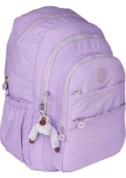 Kırınkıl Su Itici Kumaş 5 Bölmeli Aksesuarlı Okul Sırt Çantası SYG1625-MOR fiyatları