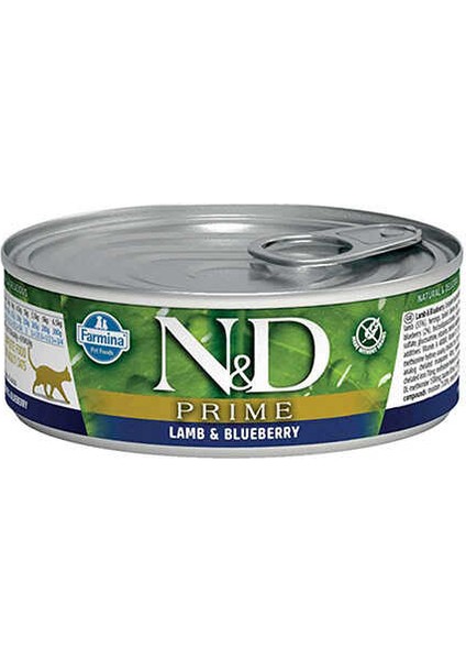 Nd Prime Kuzu & Yaban Mersini Yetişkin Kedi Konservesi 80 gr