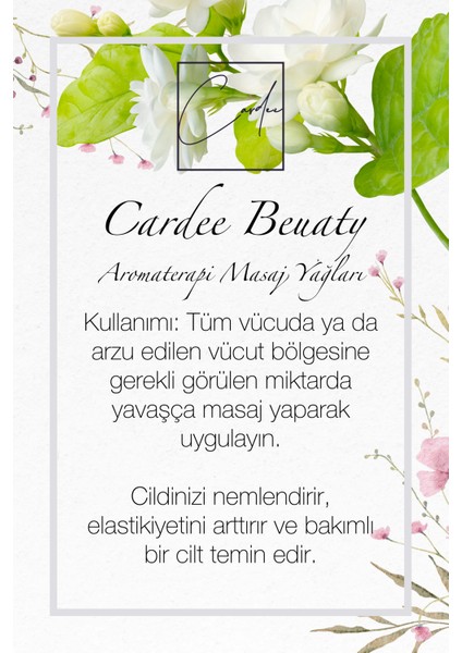 Zengin Yasemin Aromalı Aromaterapi ve Masaj Yağı 250 ml