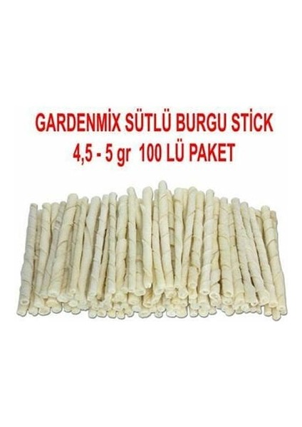 Sütlü Burgu Köpek Ödül Kemiği 100X5 gr