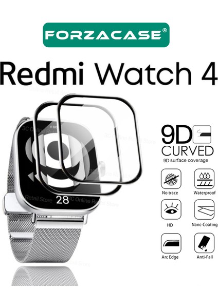 FC016 Xiaomi Redmi Watch 4 Için Çerçeveli Tam Kaplayan 3D Pet Ekran Koruyucu Film