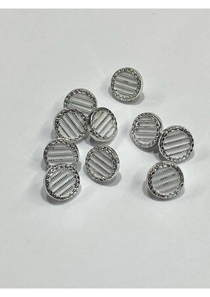 Bluz Gömlek Düğmesi/metalize(Plastik) Düğme / 10 Lu Set / 1 cm
