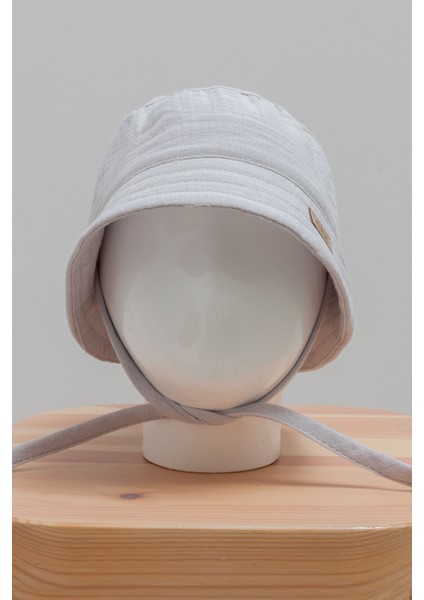 Draw Boy Summer Collection Gri %100 Pamuk Müslin Erkek Şapka