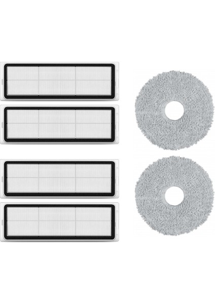 Xiaomi X10 Plus X20 Plus Uyumlu Yedek Hepa Filtre ve Mop-6 Parça