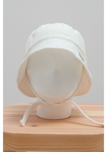 Draw Boy Summer Collection Ekru %100 Pamuk Müslin Erkek Şapka