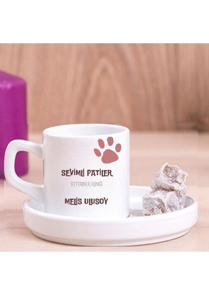 Veterinerlere Özel Türk Kahve Fincanı ve Altı