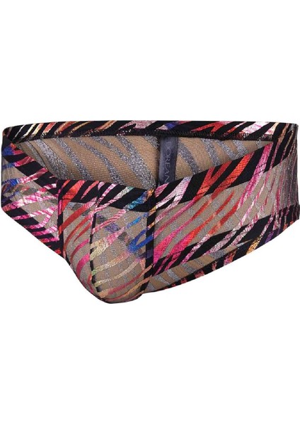 Erkek Gökkuşağı Renkler Transparan Mini Paça Boxer 1587