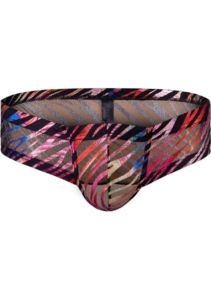 Erkek Gökkuşağı Renkler Transparan Mini Paça Boxer 1587
