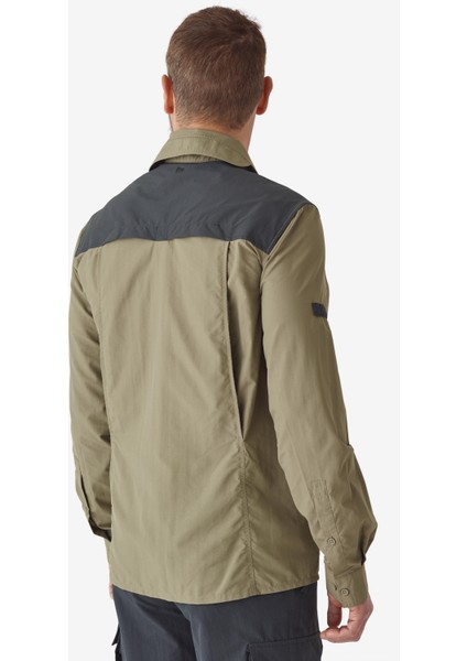 Solognac Erkek Uzun Kollu Avcı Gömleği - Yeşil - Avcılık ve Doğa Gözlemi - 520 modelleri