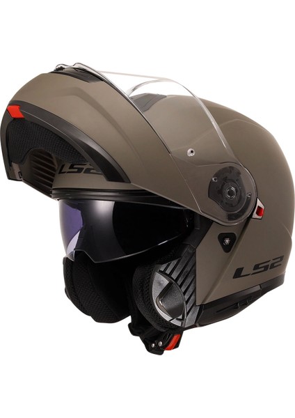 Kask Ls2 Strobe 2 Mat Kum Çene Açılır