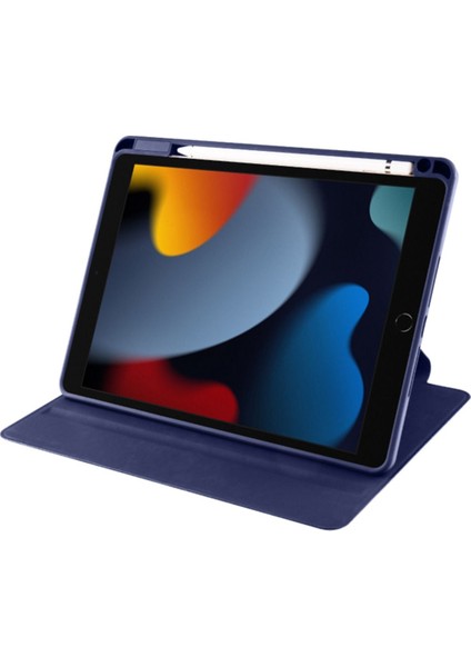 Apple iPad 7. Nesil 10.2 (2019) Yatay ve Dikey Dönebilen Standlı Kalem Şarjına Uygun Darbe Dayanıklı Thermix Kılıf A2197 A2200 A2198