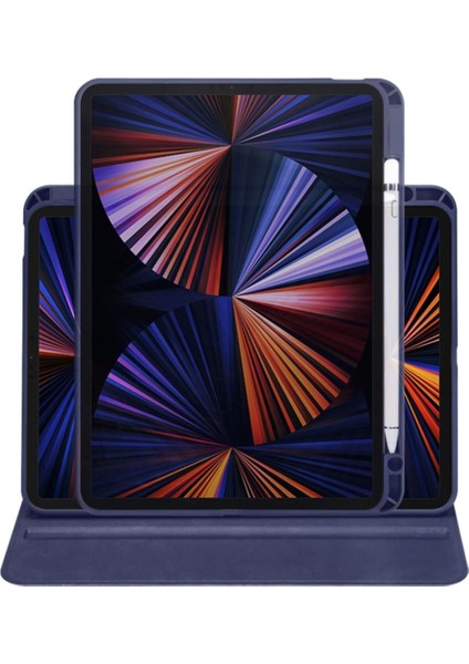 Apple iPad 7. Nesil 10.2 (2019) Yatay ve Dikey Dönebilen Standlı Kalem Şarjına Uygun Darbe Dayanıklı Thermix Kılıf A2197 A2200 A2198
