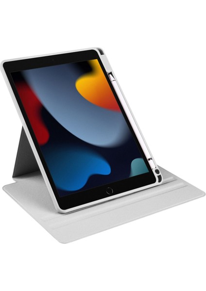 Apple iPad 8. Nesil 10.2 (2020) Yatay ve Dikey Dönebilen Standlı Kalem Şarjına Uygun Darbe Dayanıklı Thermix Kılıf A2270 A2428 A2429 A2430