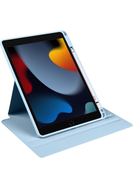 Apple iPad 8. Nesil 10.2 (2020) Yatay ve Dikey Dönebilen Standlı Kalem Şarjına Uygun Darbe Dayanıklı Thermix Kılıf ve Ekran Koruyucu A2270 A2428 A2429 A2430