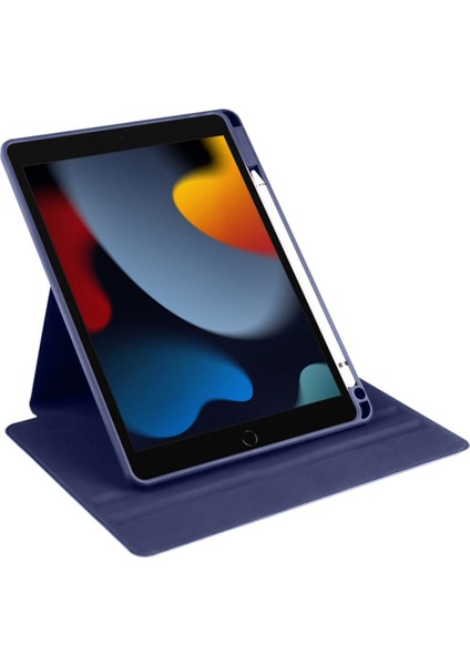 Apple iPad 7. Nesil 10.2 (2019) Yatay ve Dikey Dönebilen Standlı Kalem Şarjına Uygun Darbe Dayanıklı Thermix Kılıf ve Ekran Koruyucu A2197 A2200 A2198 modelleri