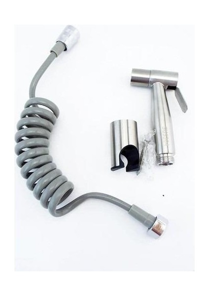 Paslanmaz Çelik Tuvalet Musluk Lavabo Bide Seti Kademeli Jet Püskürtme Spiral Hortum Kolay Montaj fiyatları