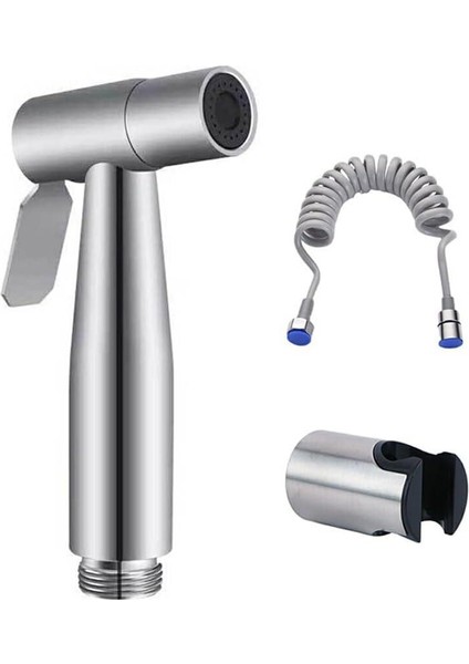 Paslanmaz Çelik Tuvalet Musluk Lavabo Bide Seti Kademeli Jet Püskürtme Spiral Hortum Kolay Montaj modelleri