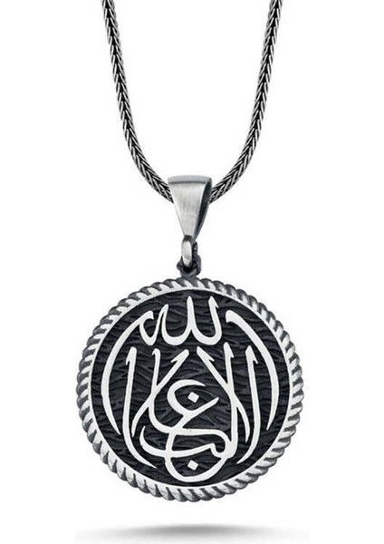 Gümüş La Galiba İllallah Yazılı Gümüş Kolye fiyatları
