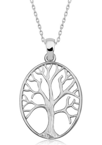 Gümüş Hayat Ağacı Kadın Kolye