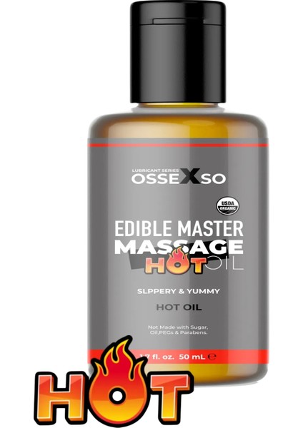 Yenilebilir Doğal Isıtıcılı Aromaterapi Masaj Yağı 50 Ml