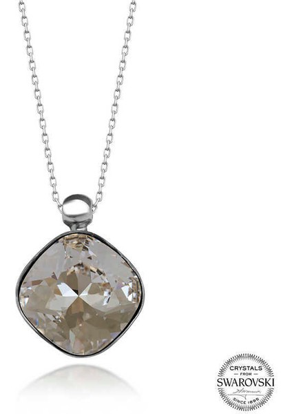 Swarovski Crystal Taşlı Gümüş Kadın Kolye