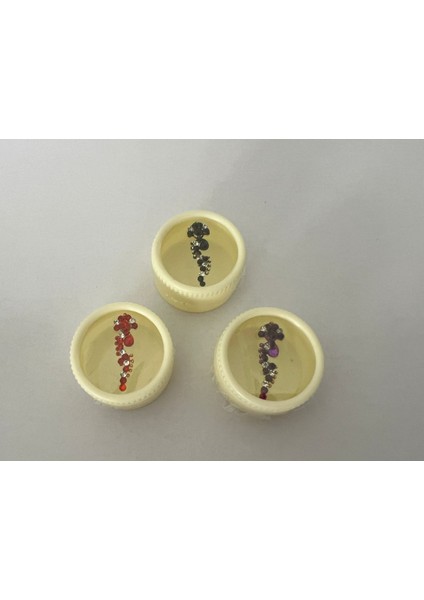 Yapışkanlı Yüz Taşı Face Gems 3 Adet Birden Burun Parmak Hızma Modeli 2 modelleri