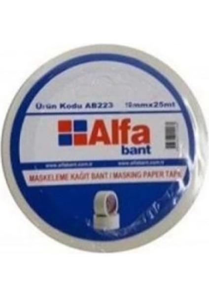 Alfabant Maskeleme Bandı 18MM x 20 mt ( 3 Adet)