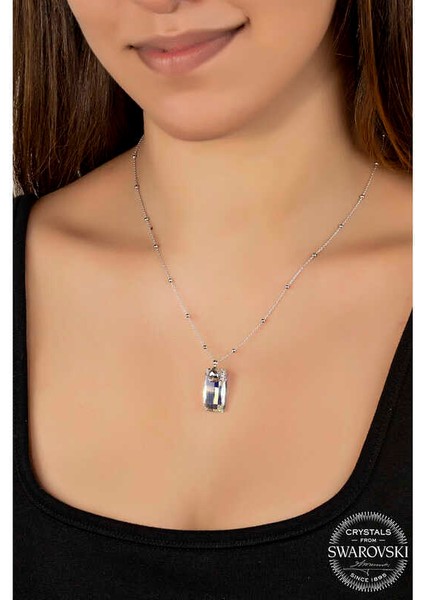 Swarovski Crystal Taşlı Top Zincir Baget Gümüş Kadın Kolye fiyatları