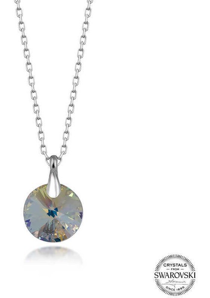 Swarovski Crystal Taşlı Gümüş Kadın Kolye