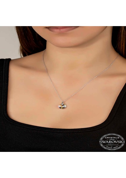 Swarovski Crystal Taşlı Gümüş Kadın Kolye fiyatları